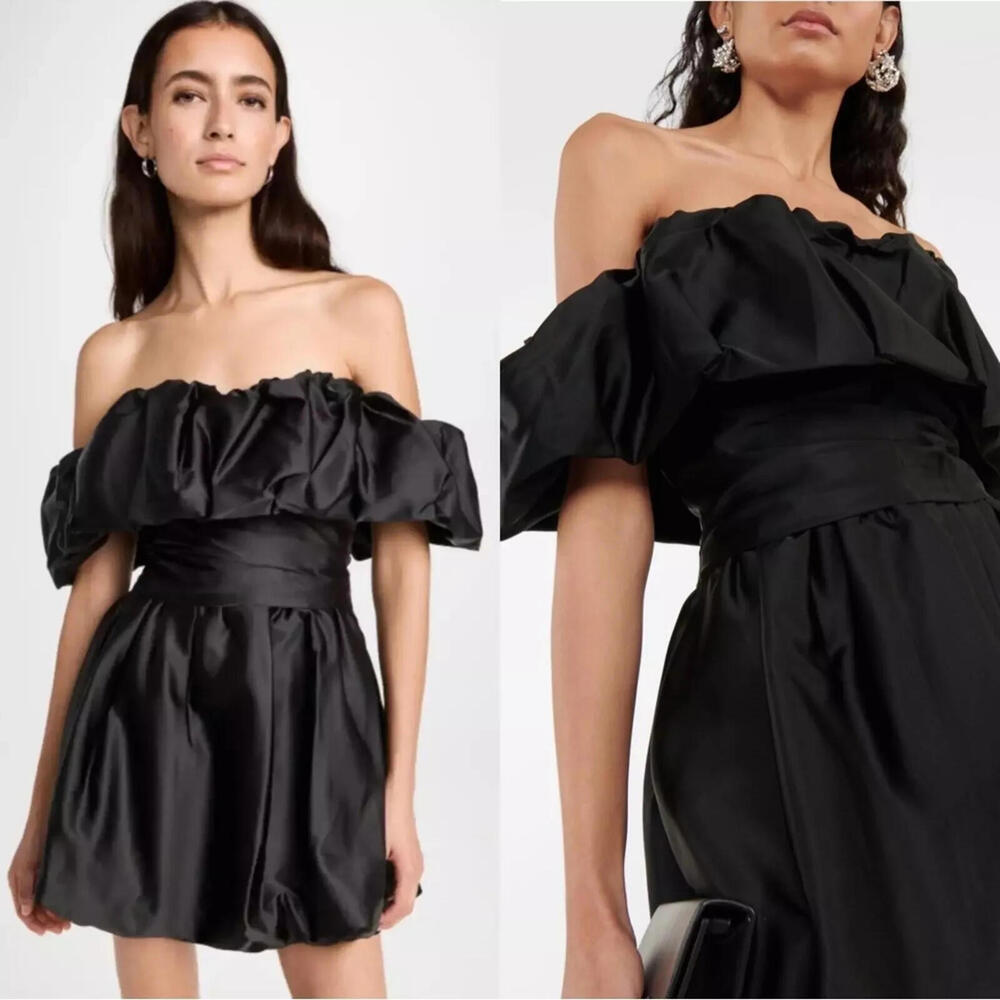 Jonathan Simkhai Black Off-Shoulder Dress
